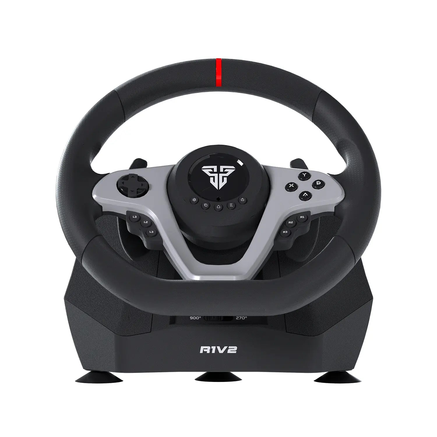 Kit Volante Con Pedales Fantech R1V2 Para Pc Ps4 Xbox Switch Negro – imagen 2