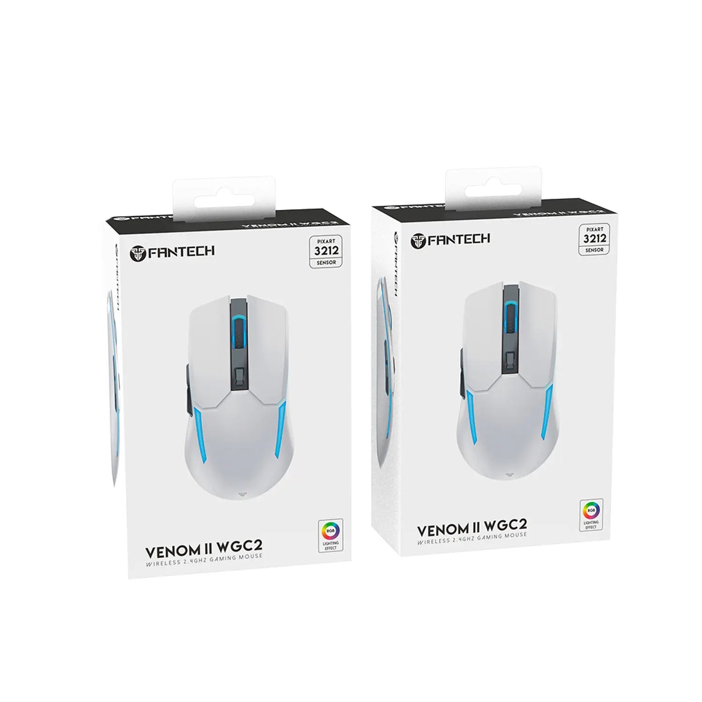 Mouse Gamer Fantech Inalambrico Venom II Wgc2 Blanco – imagen 2