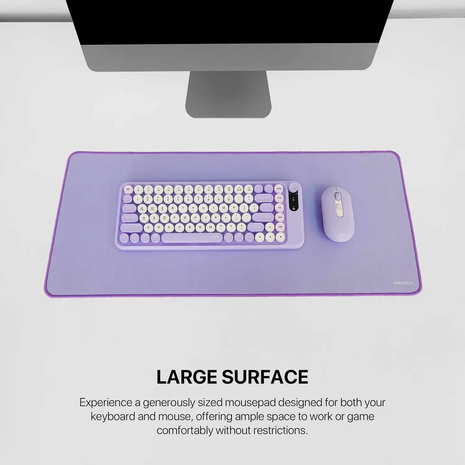 Mousepad Gamer Fantech Mp70 Rosado Xl 70x30cm Rosado – imagen 3
