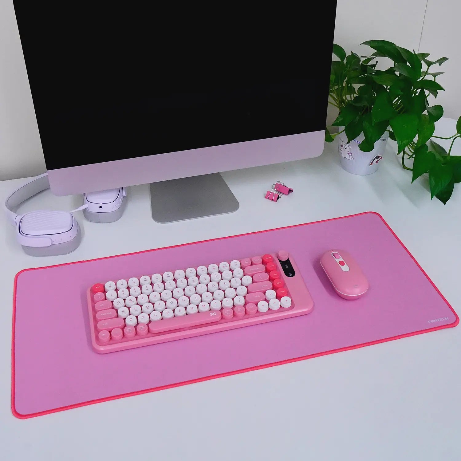 Mousepad Gamer Fantech Mp70 Rosado Xl 70x30cm Rosado – imagen 4