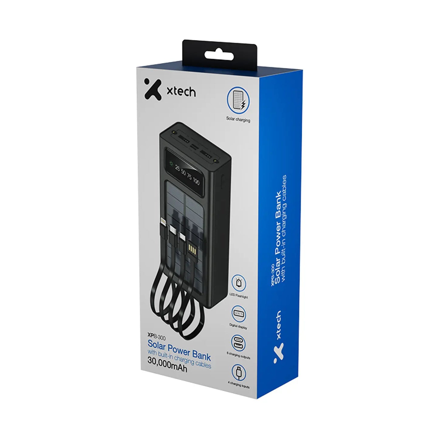 Powerbank Carga Rapida Xtech Xpb-300 Solar 30000 Mah Negro – imagen 2