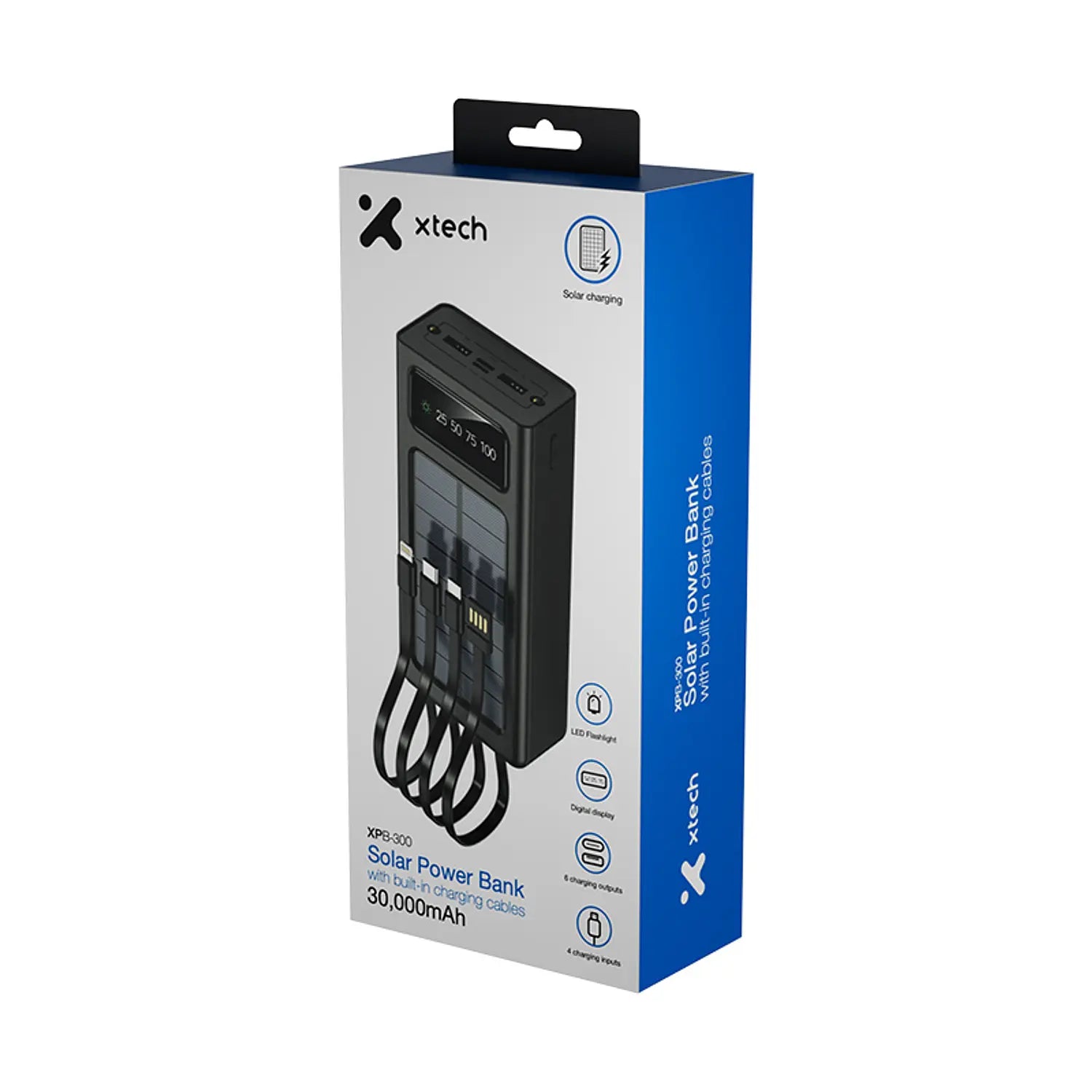 Powerbank Carga Rapida Xtech Xpb-300 Solar 30000 Mah Negro – imagen 2