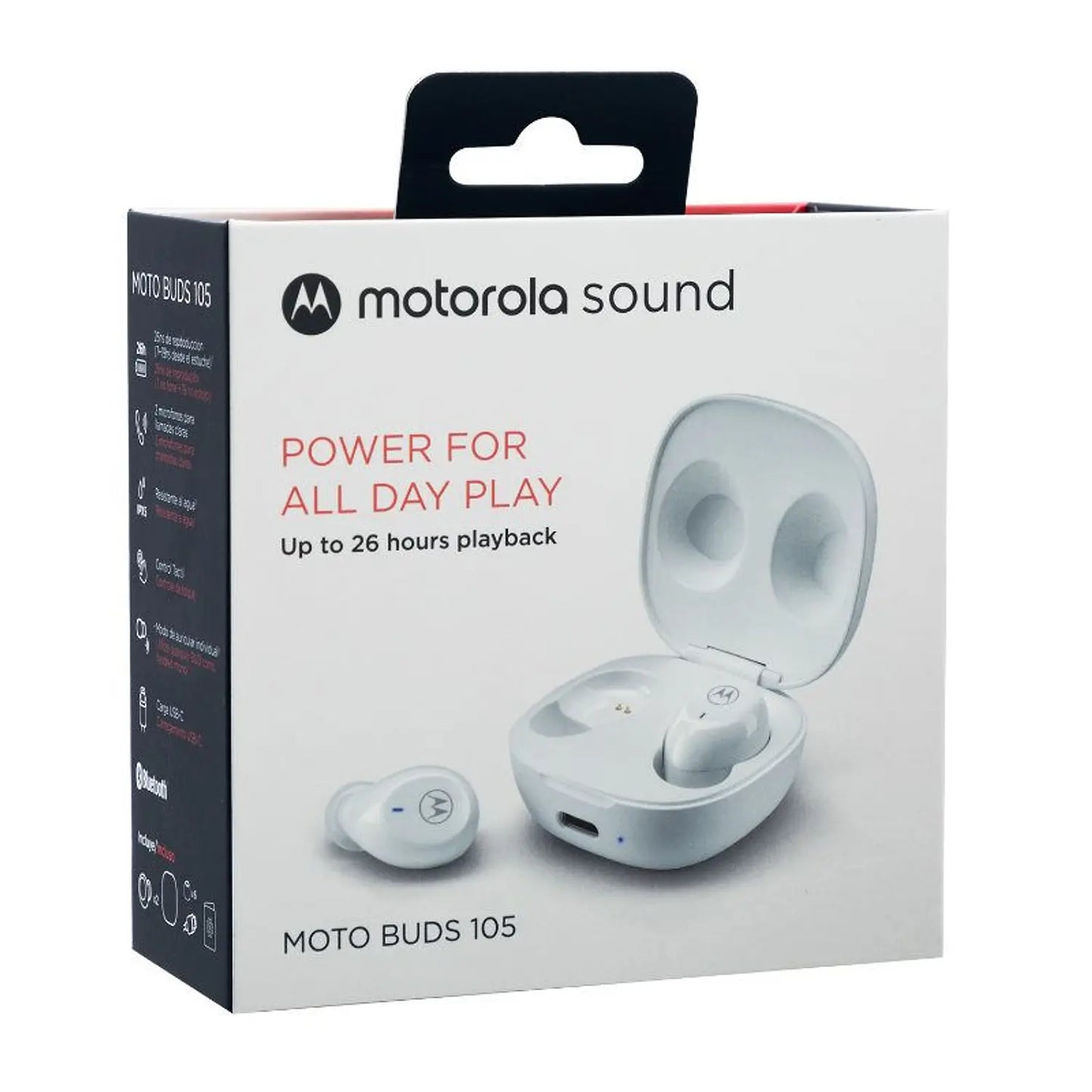Audifonos Bluetooth Motorola Motobuds 105 Tws Blanco – imagen 3