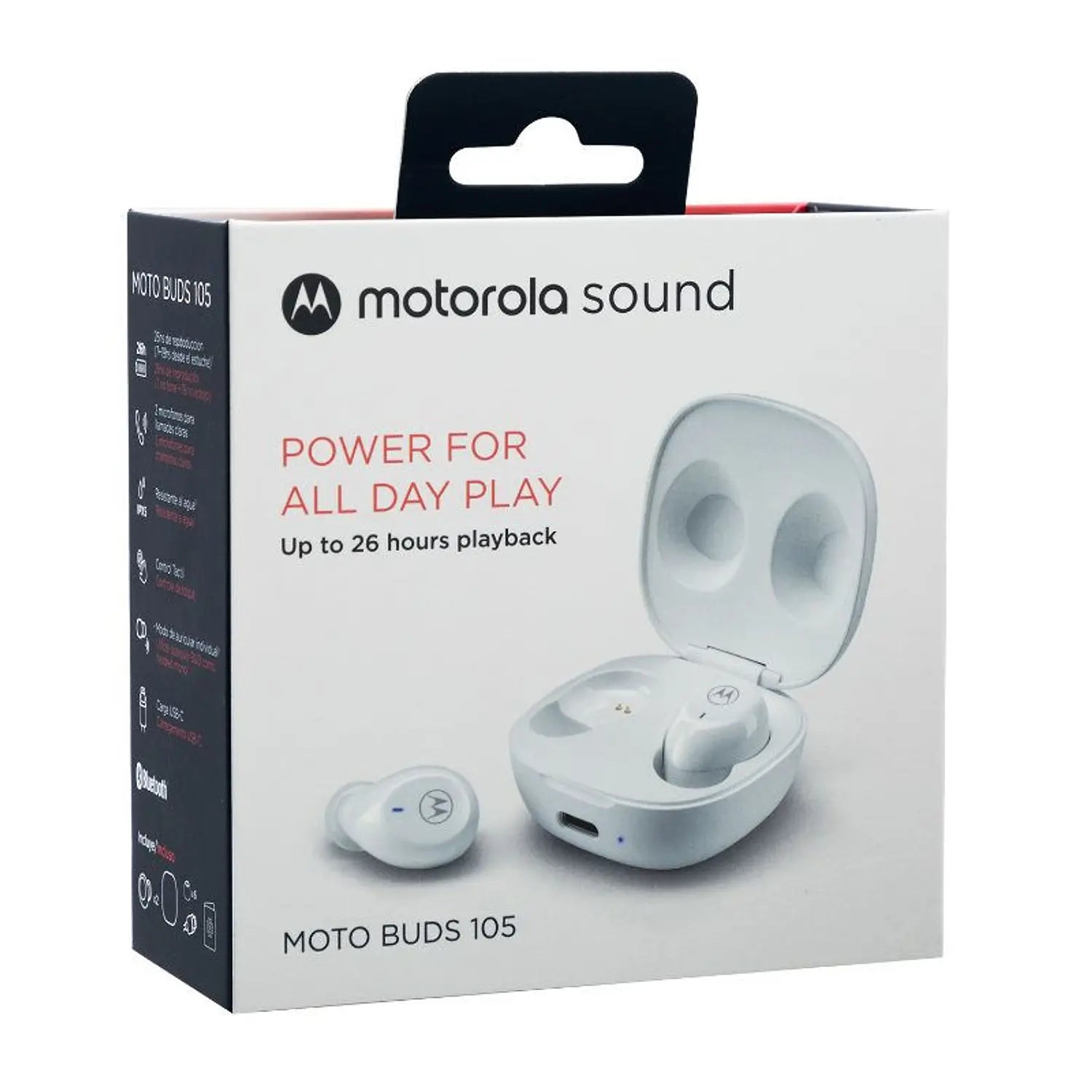 Audifonos Bluetooth Motorola Motobuds 105 Tws Blanco – imagen 3