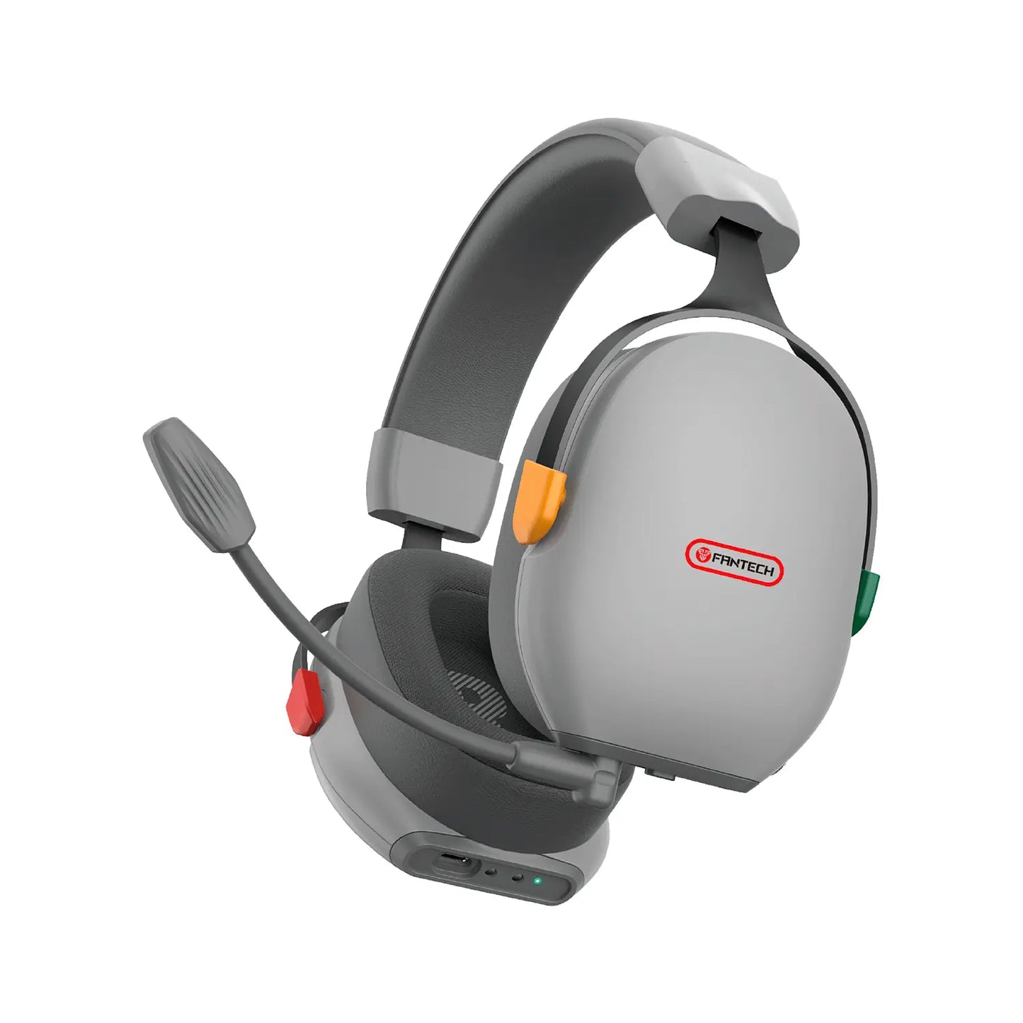 Audifono Inalambrico Gamer Fantech Whg06 Carbon Pro Snes Edition Gris