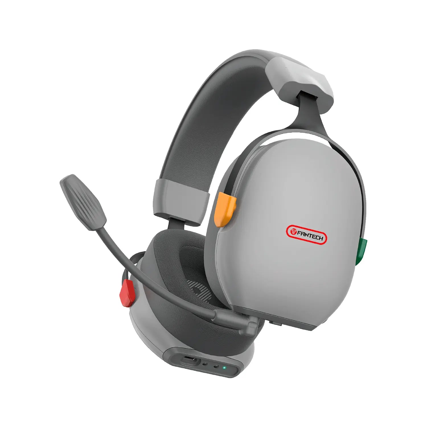 Audifono Inalambrico Gamer Fantech Whg06 Carbon Pro Snes Edition Gris