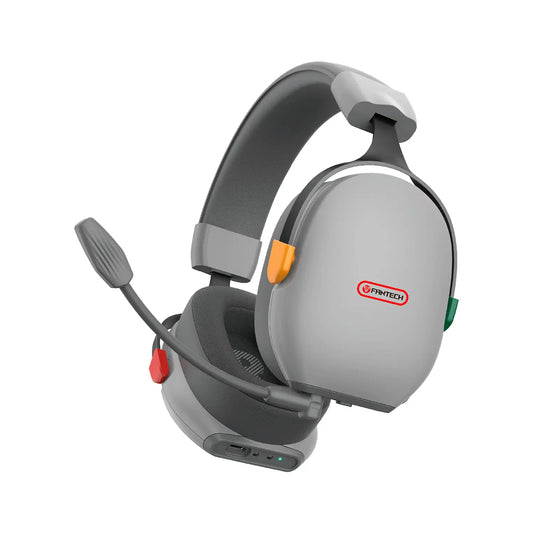 Audifono Inalambrico Gamer Fantech Whg06 Carbon Pro Snes Edition Gris