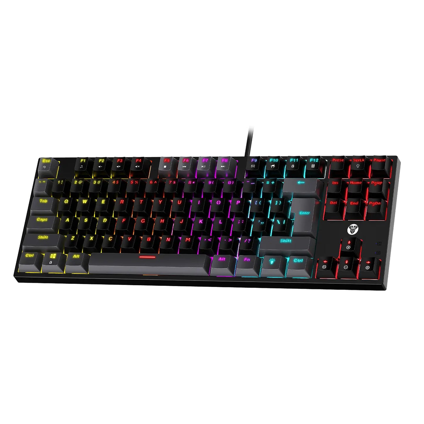 Teclado Gamer Mecanico Fantech Atom87 Rgb Usa Mk876v2 Blue Negro – imagen 2