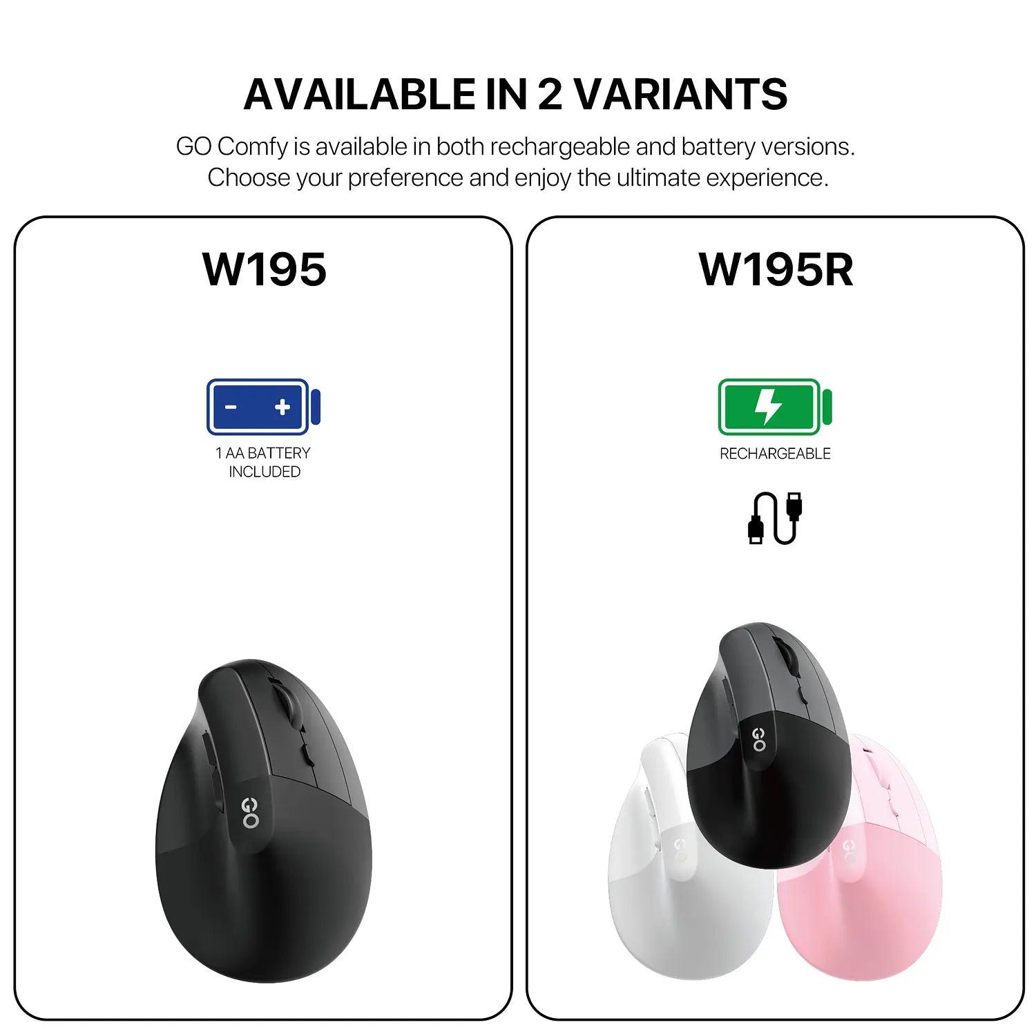 Mouse Inalámbrico Vertical Fantech W195r Go Comfy Negro – imagen 4