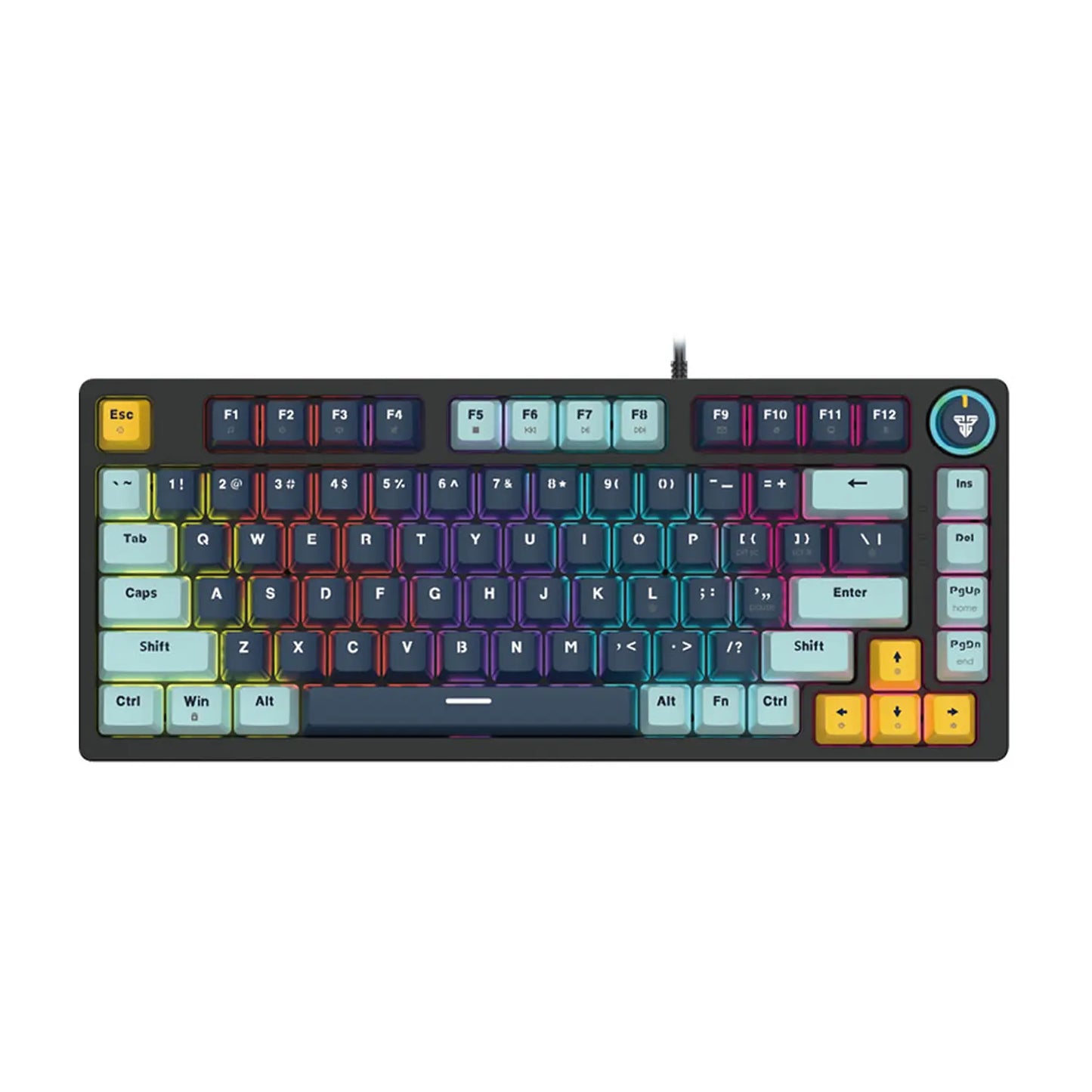 Teclado Gamer Mecanico Fantech Atom81 Mk875v2 Navy Rgb Blue