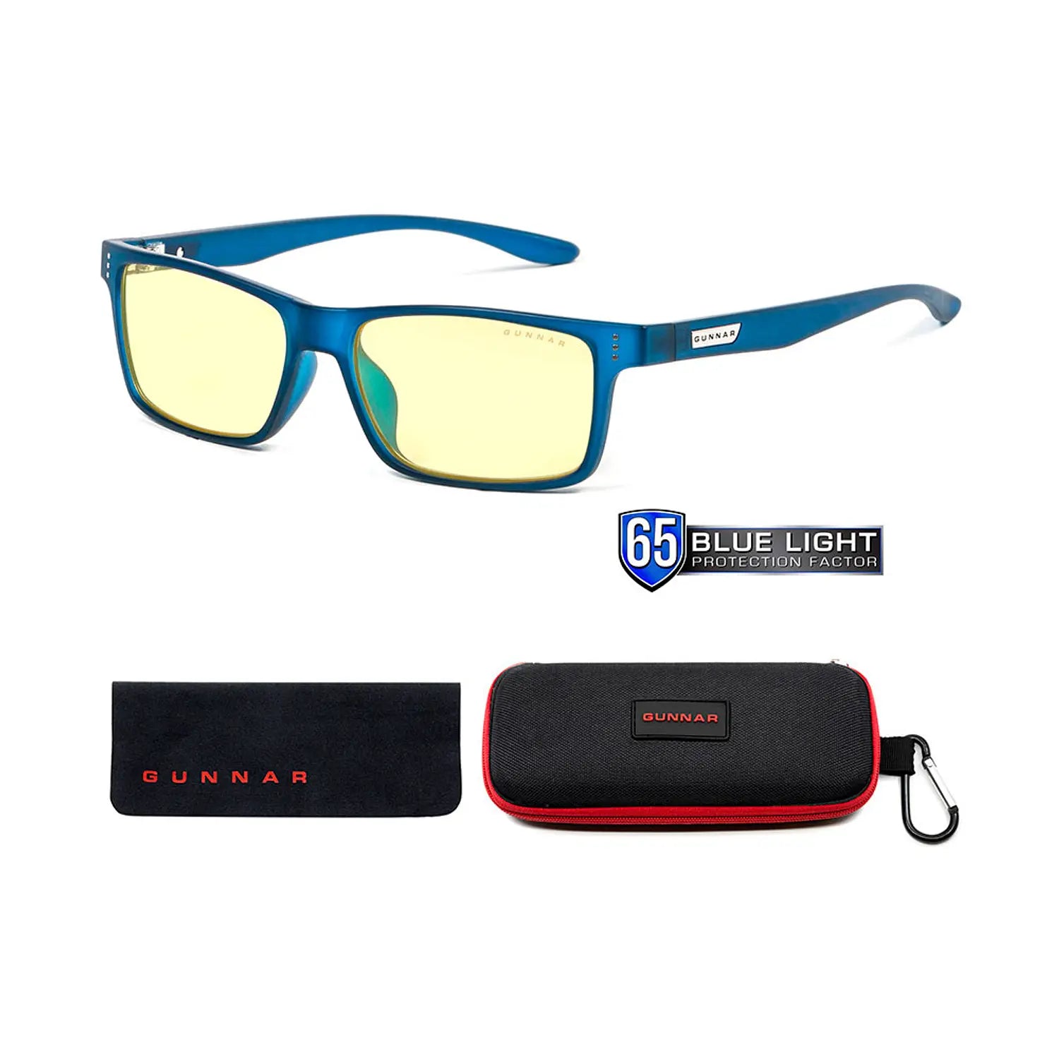 Lentes Gamer Gunnar Cruz Navy Amber Bundle