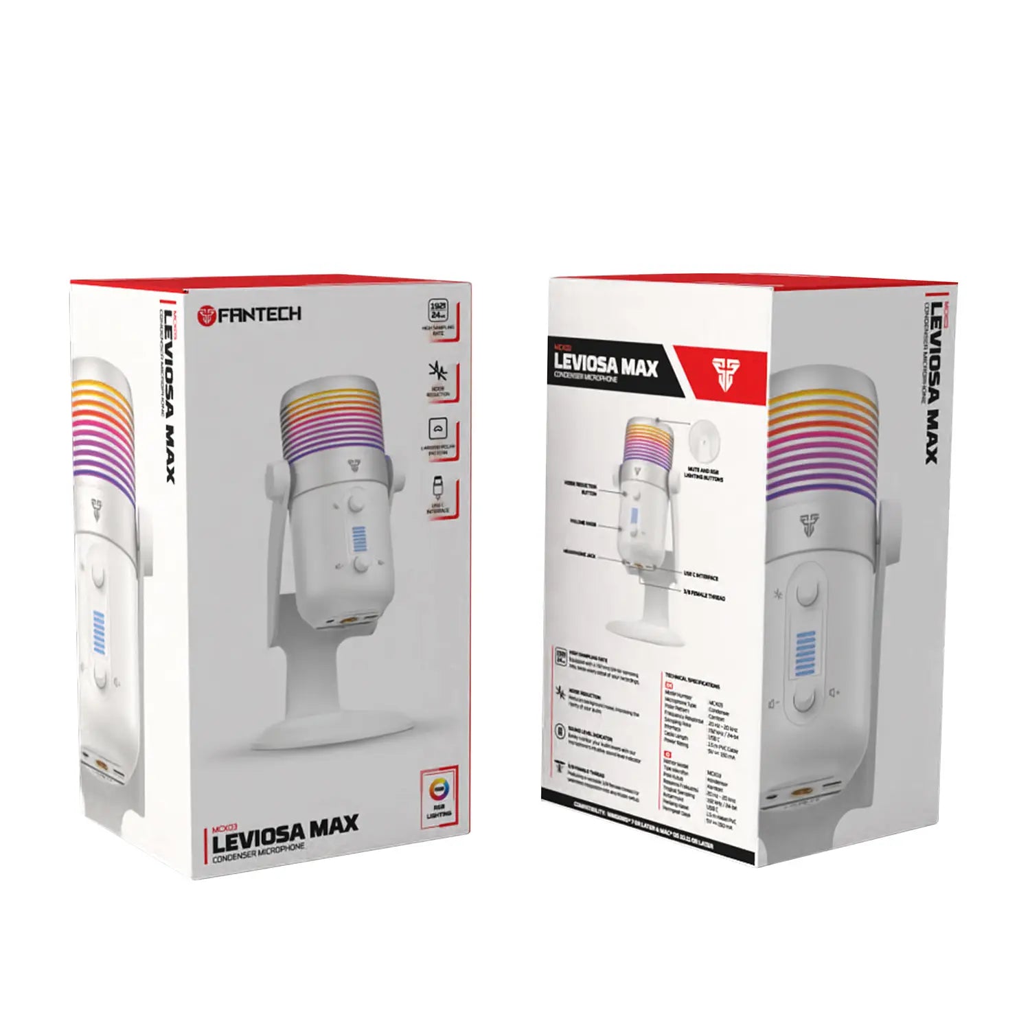 Micrófono Gamer Streaming Fantech Leviosa Max Mcx03 Blanco – imagen 5