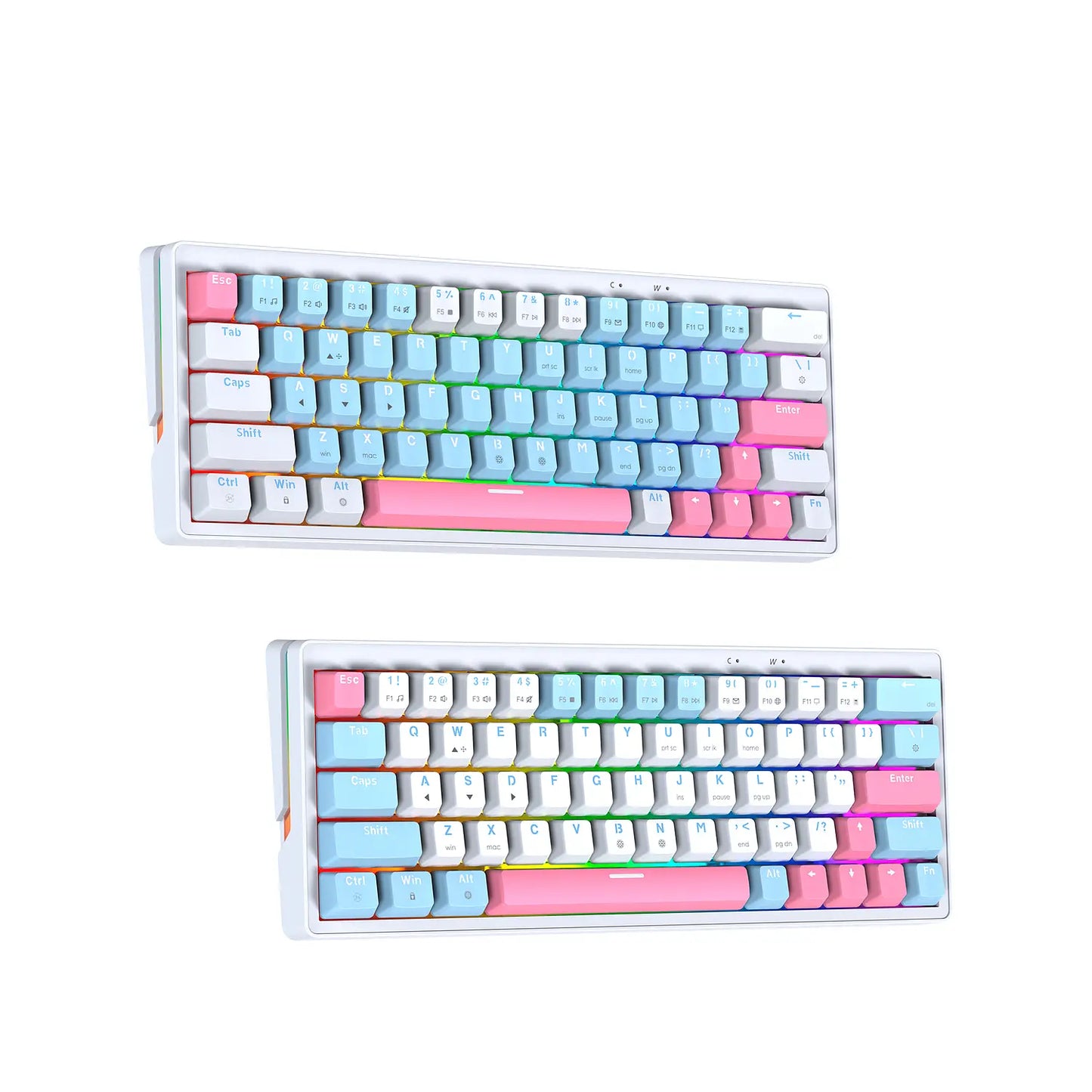 Teclado Gamer Mecanico Fantech Atom X63 Mk611 Ame White Switch Taro – imagen 3