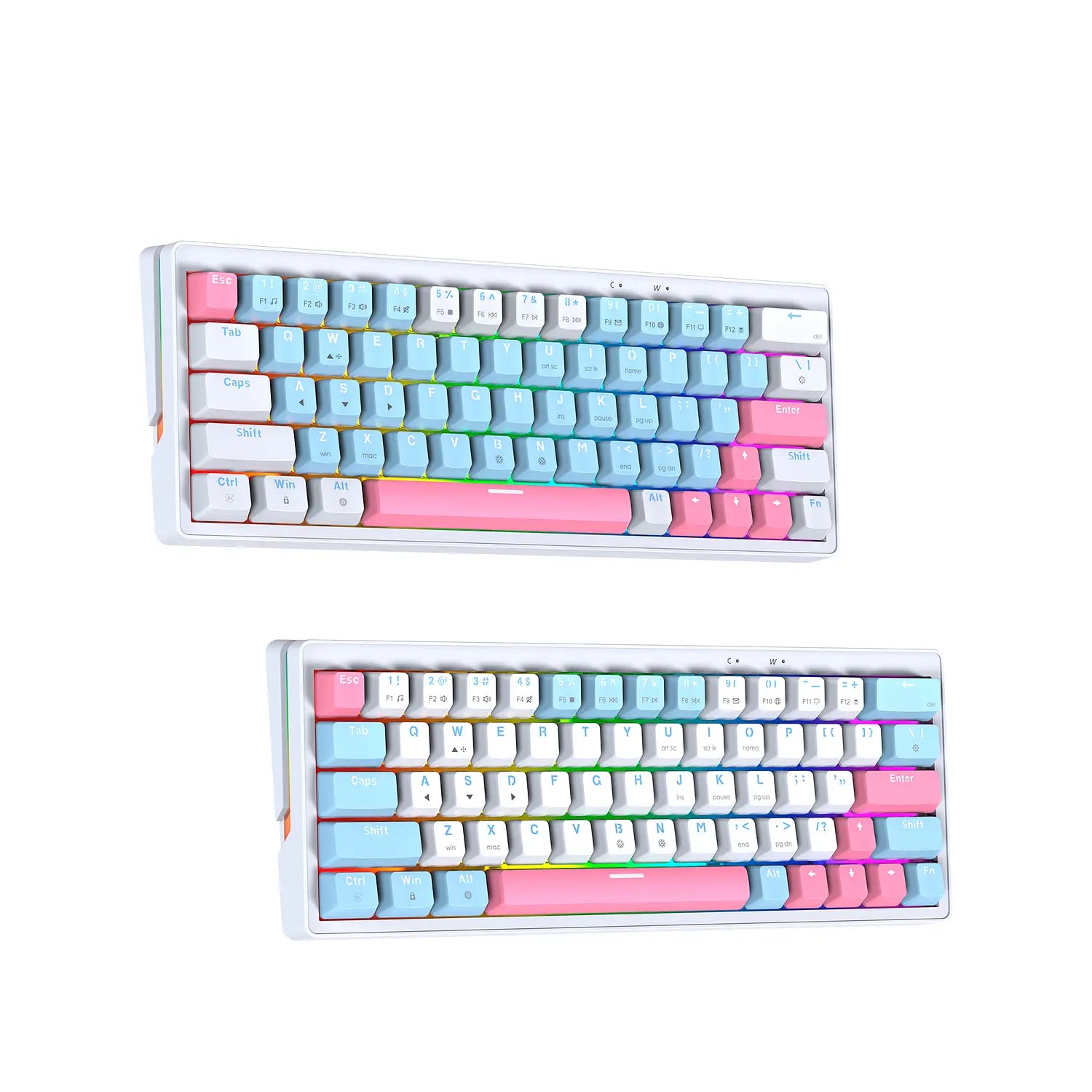Teclado Gamer Mecanico Fantech Atom X63 Mk611 Ame White Switch Rosie – imagen 3
