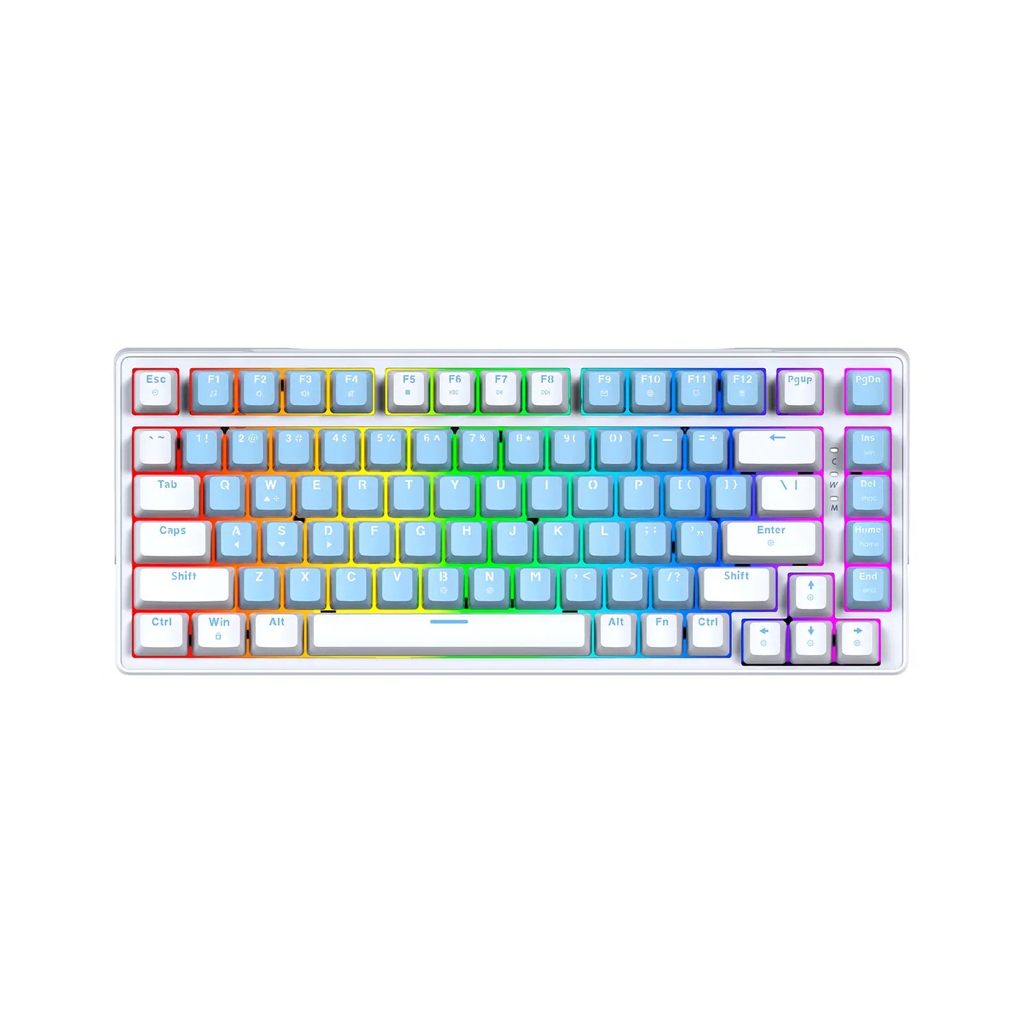 Teclado Gamer Mecanico Fantech Atom X83 Mk612 Ame White Switch Taro