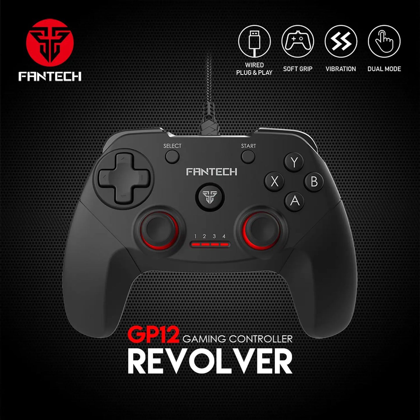 Control Joystick Fantech Revolver Gp12 Negro – imagen 2