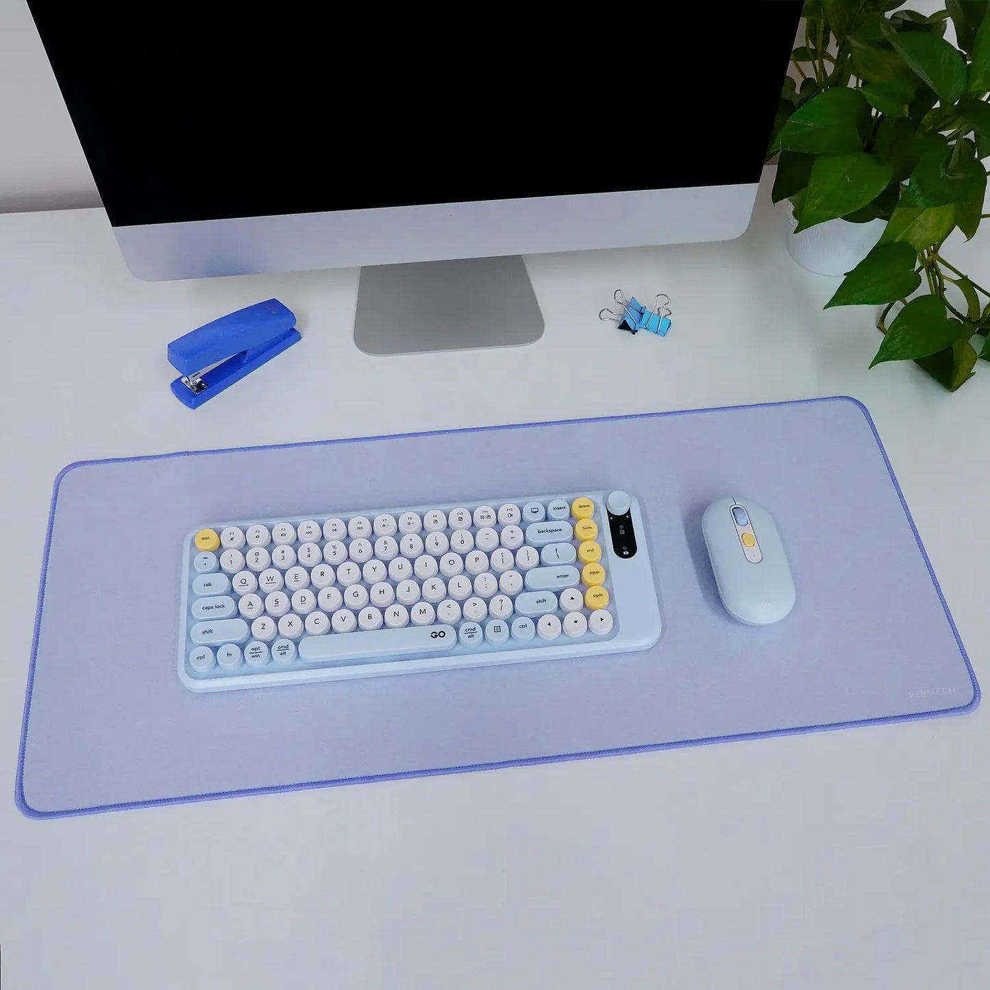 Mousepad Gamer Fantech Mp70 Rosado Xl 70x30cm Azul – imagen 2