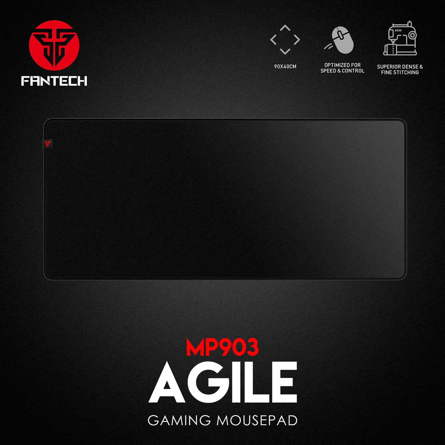 Mousepad Gamer Fantech MP903 Agile Xl 90x40cm Negro – imagen 3