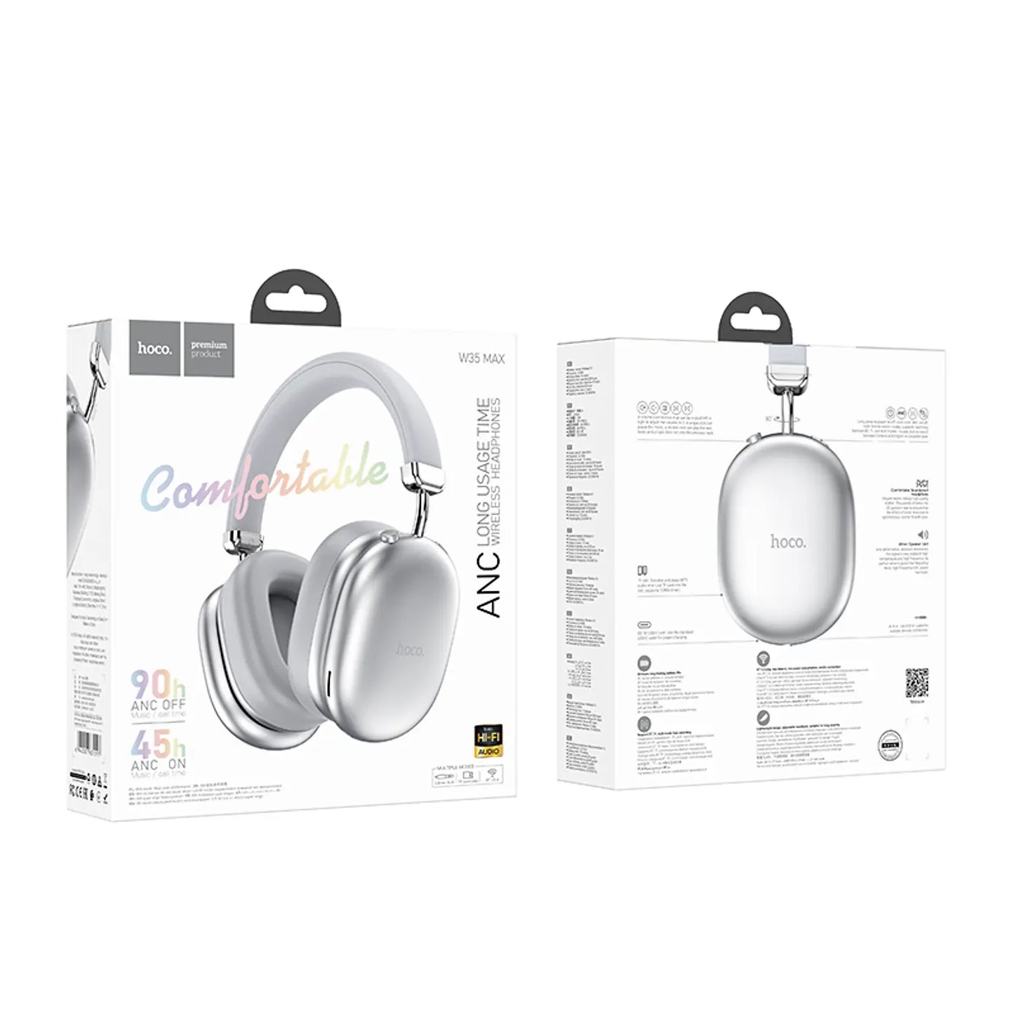 Audífonos Bluetooth Headset Hoco W35 Max Anc Gris – imagen 3