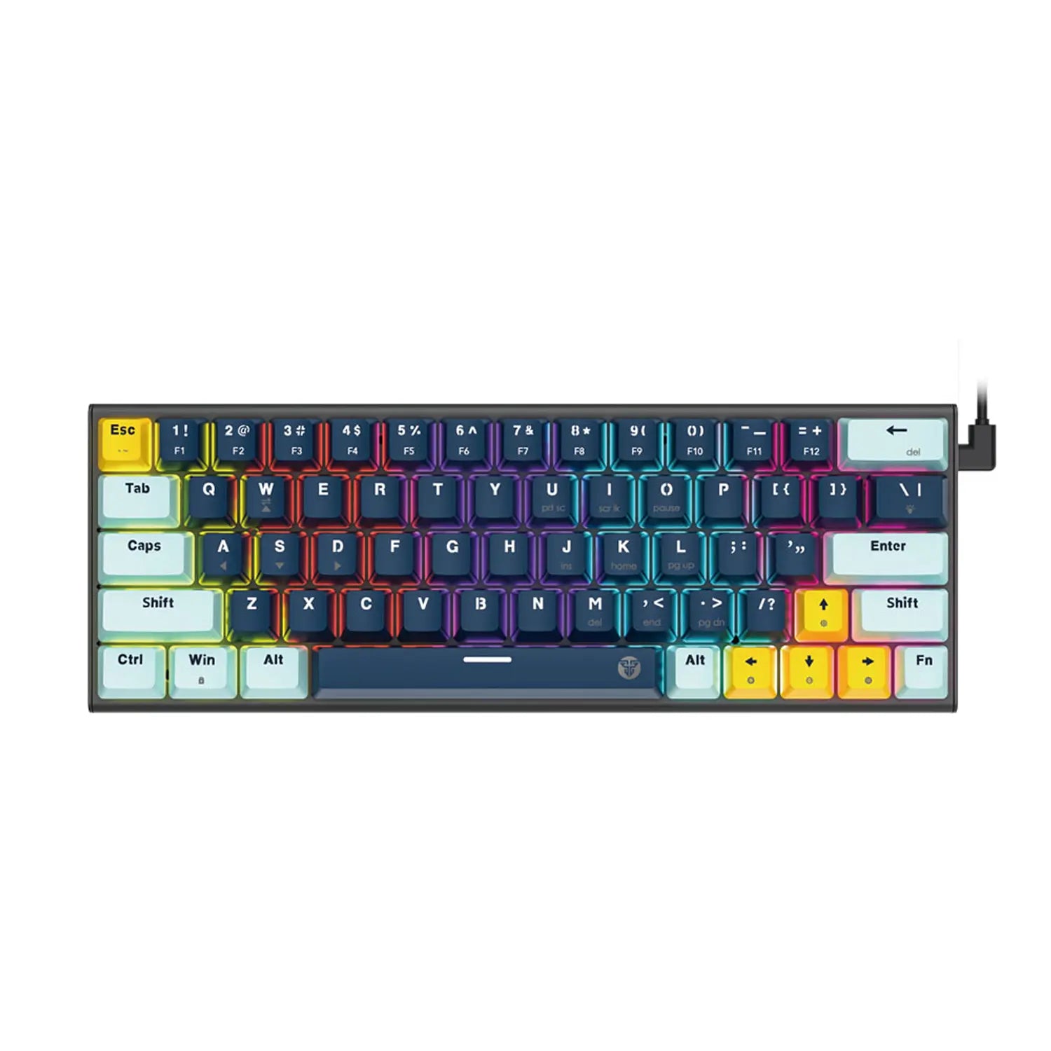 Teclado Gamer Mecanico Fantech Atom63 Rgb Navy Mk874v2
