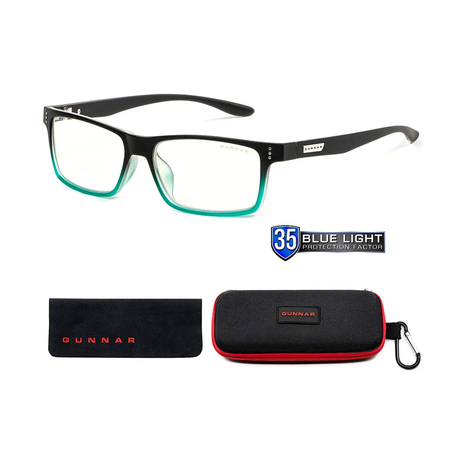 Bundle Lentes Gamer Gunnar Cruz Onyx/Teal Clear Natural