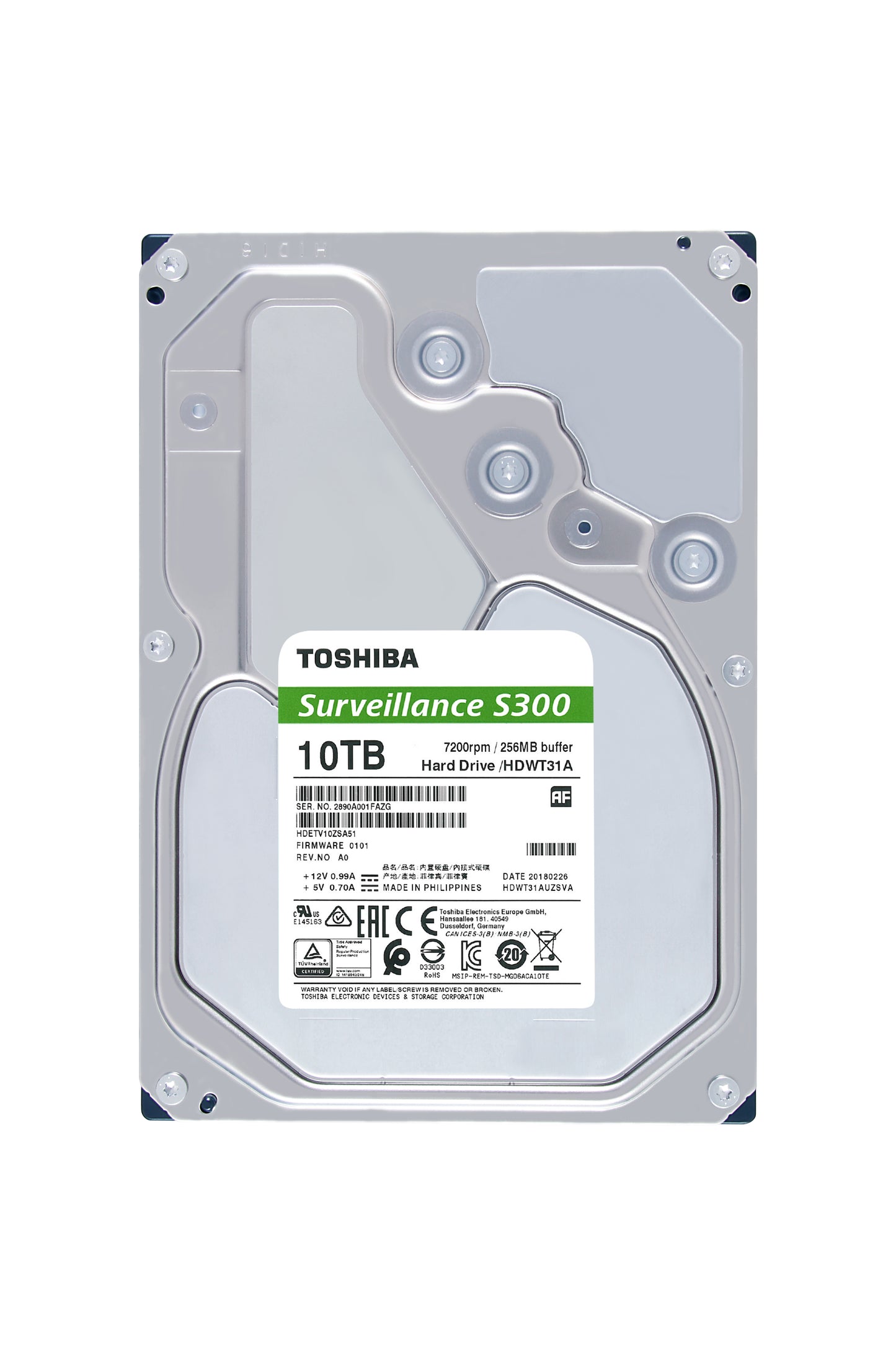 Disco Duro Toshiba Videovigilancia 6TB S300 3.5 7200RPM 128MB S300 – imagen 2