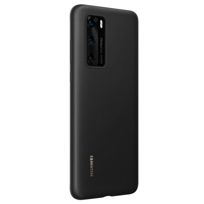 Huawei P40 Pro Carcasa PU Original Negro – imagen 2