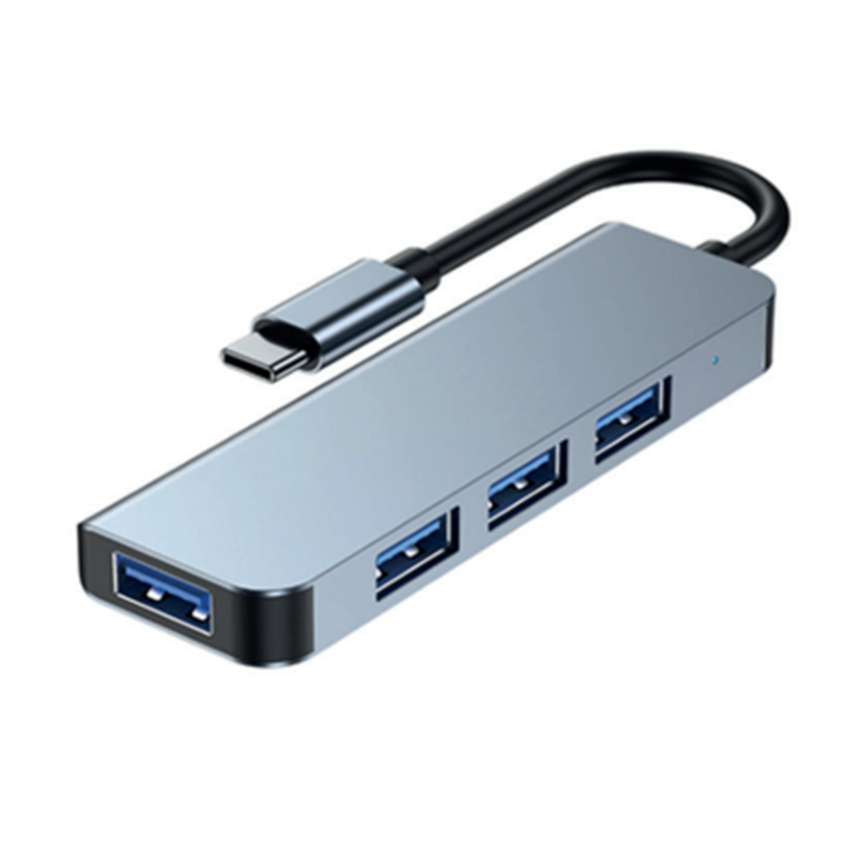 Adaptador Hub Tipo C 4 en 1 BYL-2013T Gris