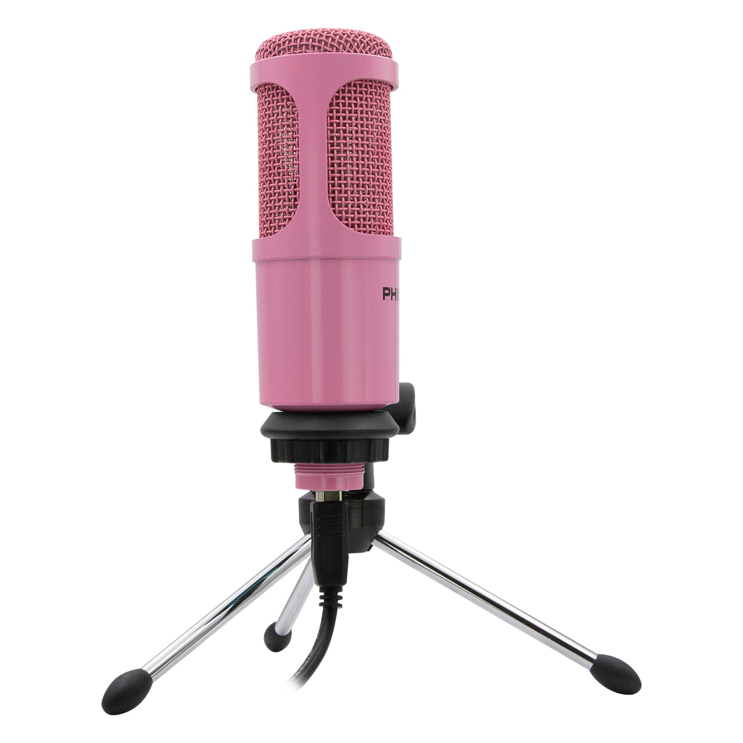 Micrófono Studio Usb Con Tripode Philco Rosado – imagen 4