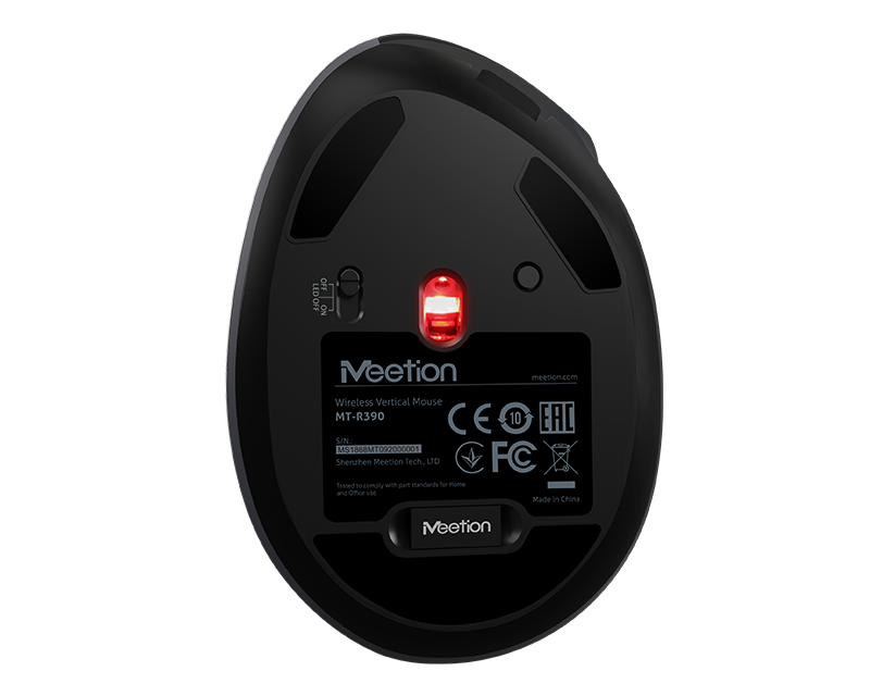 Mouse Ergonomico Vertical Inalámbrico Meetion R390 Negro – imagen 4