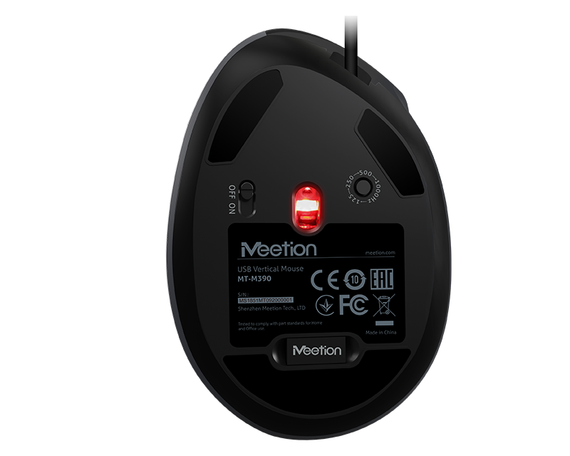Mouse Ergonomico Vertical Con Cable Meetion M390 Negro – imagen 3