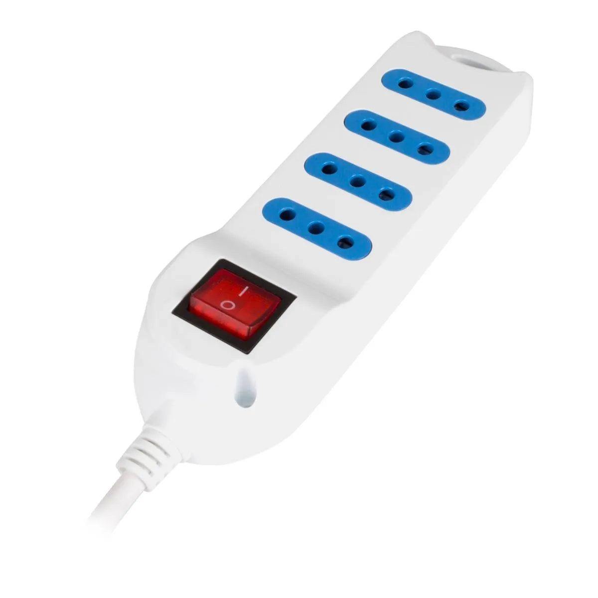 Alargador Philco Extension 4 Tomas Con Switch 3 Metros Blanco