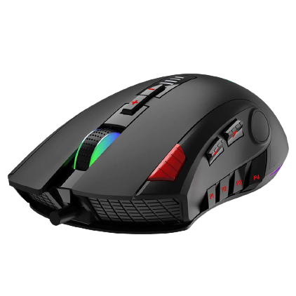 Mouse Gamer Aula Fire H512 Rgb 5000 Dpi Negro – imagen 3