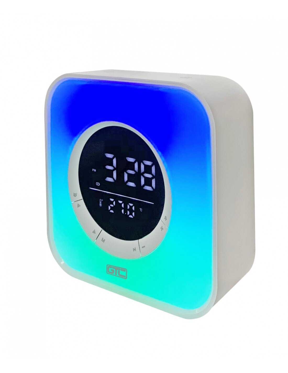 Parlante Bluetooth Reloj Despertador Gtc SPG-134 Blanco – imagen 2