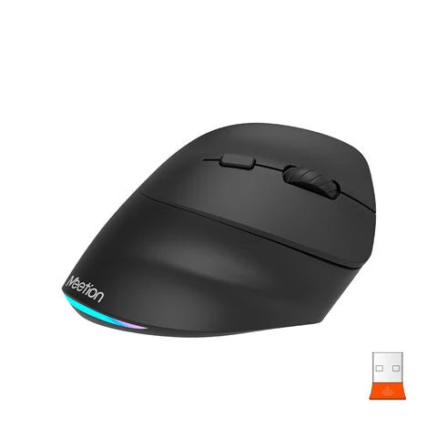 Mouse Vertical Dual Wireless Bluetooth Meetion Btm010b Negro – imagen 3