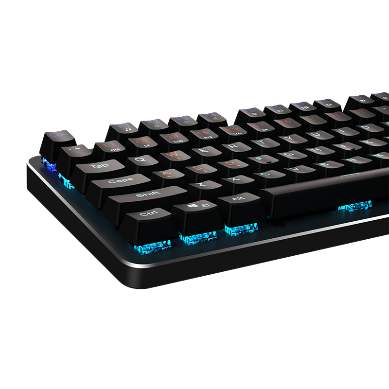 Teclado Gamer Mecánico Meetion MT-MK007 Pro Switch Blue Español Negro - vista 3