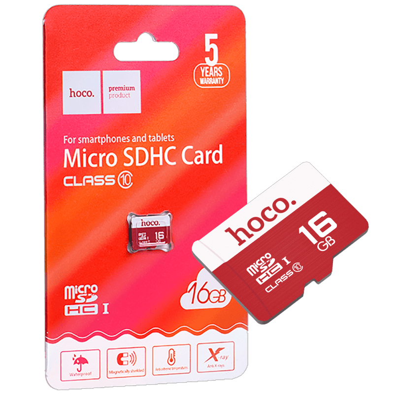 Micro SD Tf Flash Hoco 16 Gb Rojo – imagen 2
