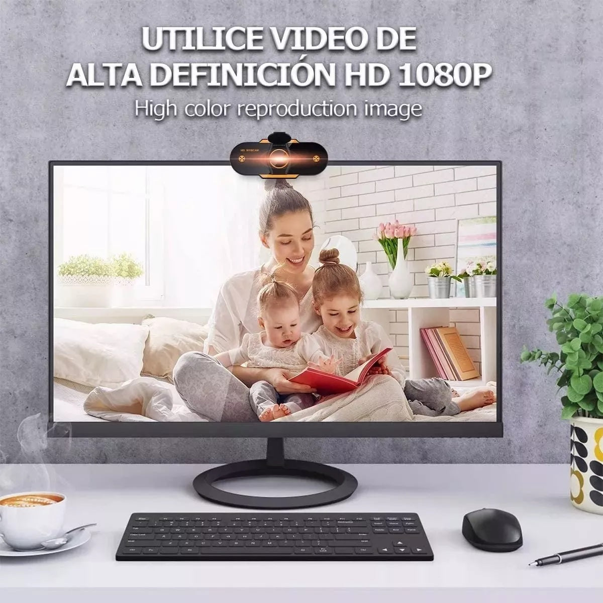Camara Web Hd 2k Usb Con Soporte Negro – imagen 5