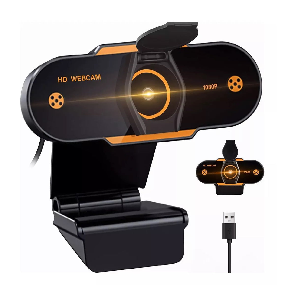Camara Web Hd 2k Usb Con Soporte Negro – imagen 4