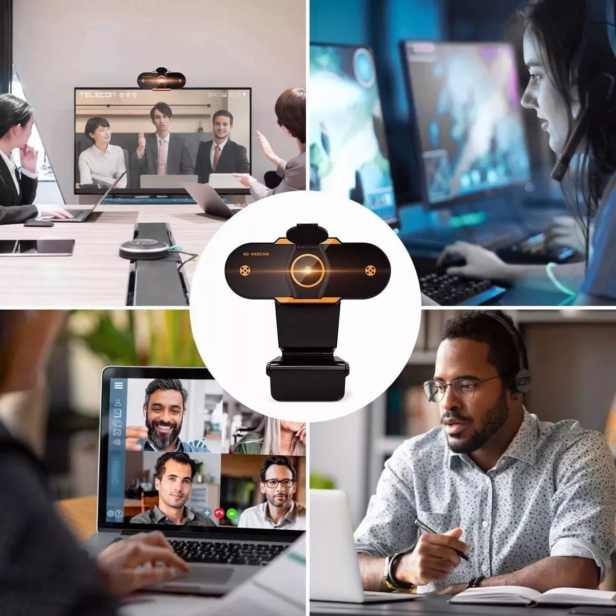 Camara Web Hd 2k Usb Con Soporte Negro – imagen 3