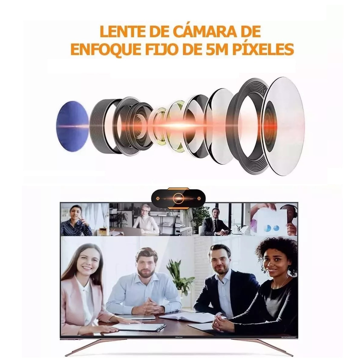 Camara Web Hd 2k Usb Con Soporte Negro – imagen 2