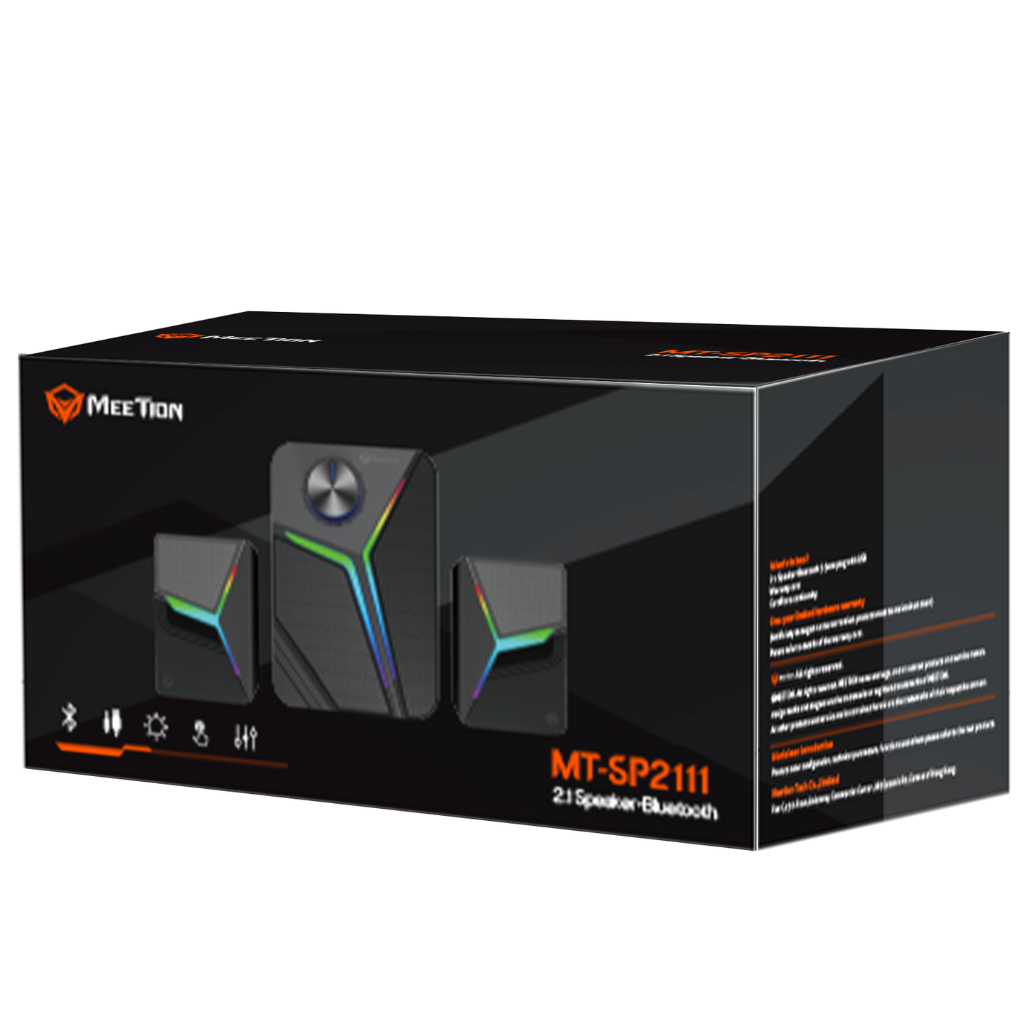 Parlante Escritorio Meetion MT-SP2111 2.1 Rgb Negro – imagen 3