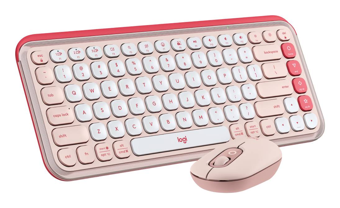 Kit Teclado y Mouse Inalámbricos Logitech Pop Icon Rosado – imagen 2