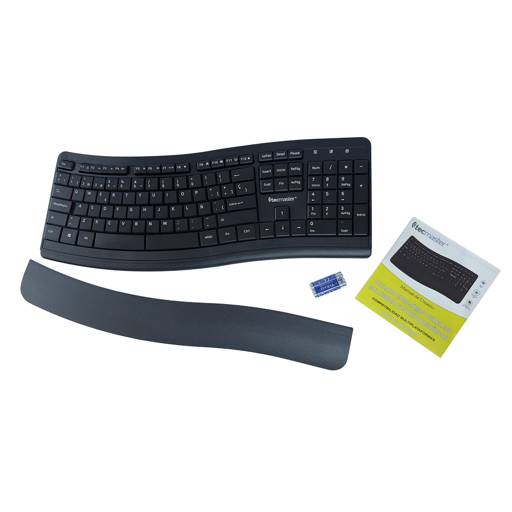 Teclado Inalambrico Ergonomico Tecmaster TM-100567 Negro – imagen 5