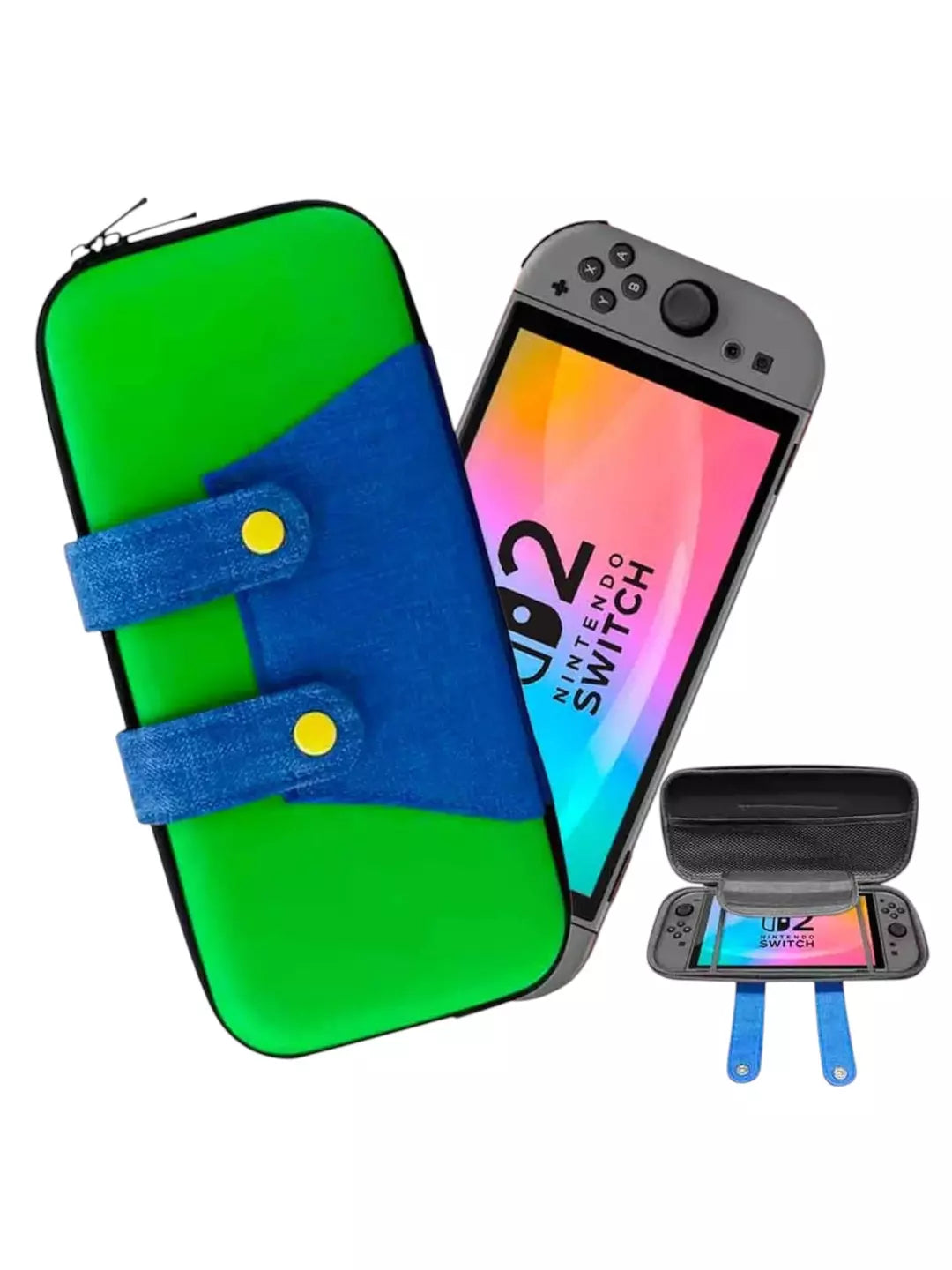Bolso Estuche Protector Para Nintendo Switch 2 Luigui Verde – imagen 6