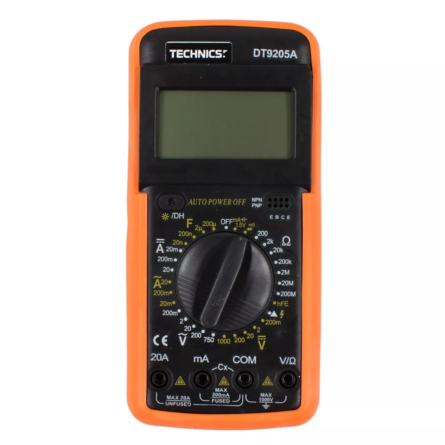Multi Tester Digital Technics Tec0001 Negro Naranjo – imagen 2