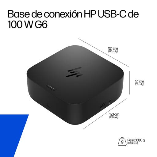 Docking Station HP USB-C G6 100W Color Negro – imagen 2