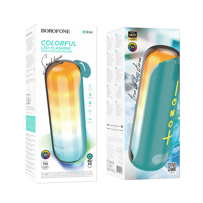 Parlante Inalambrico Bluetooth Borofone Br44 Fm Usb Tws Verde – imagen 4