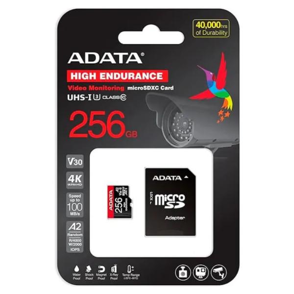 Micro Sd Adata 256 Gb Alta Resistencia Negro – imagen 2