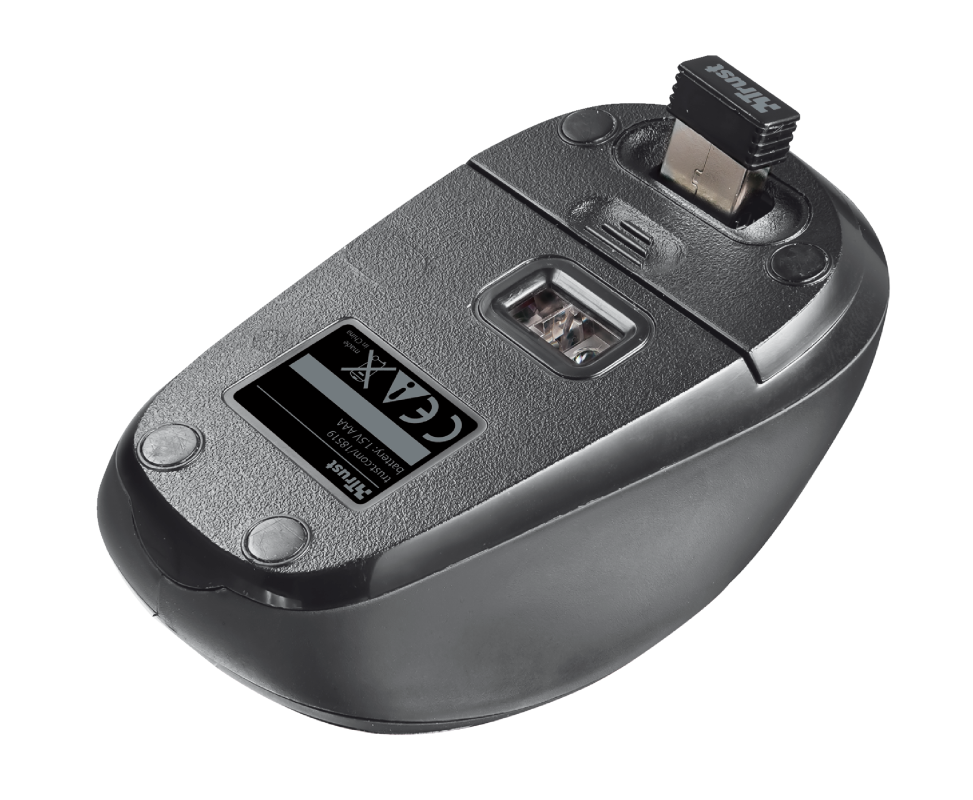 Mouse Inalámbrico Trust Yvi Negro – imagen 4